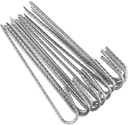 품질  Durable Galvanized Rebar Stakes, Heavy Duty Ground 12 Inch Stakes J-Hooks For Camping Tent 공장